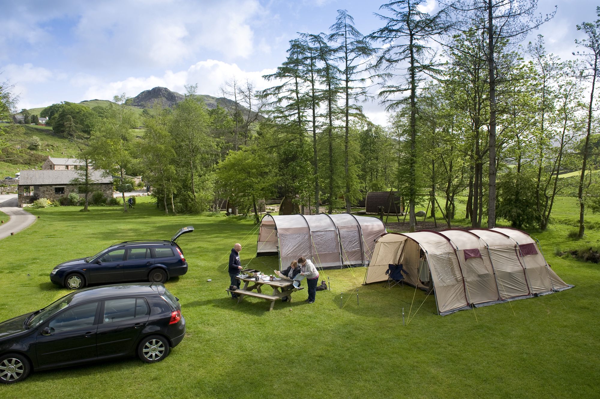smaller motorhomes, tents, trailer tents and folding campers, the pitches a...