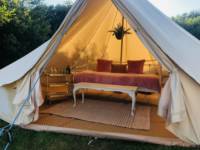 Bell tent tucked away in rural Cornwall