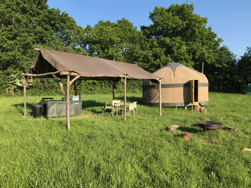 Ash Yurt - 16ft, with outdoor kitchen