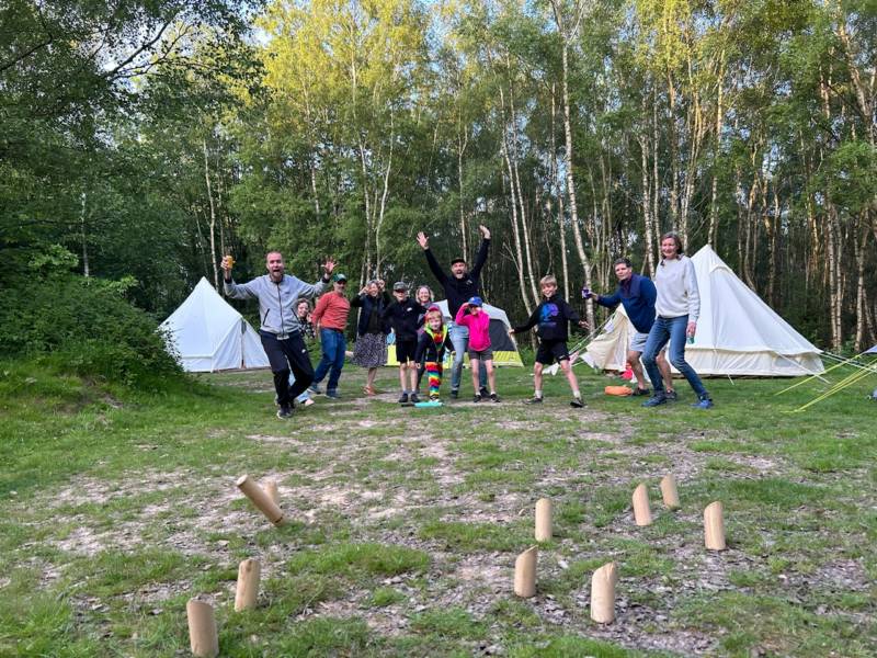 Double Forest Tent Pitch