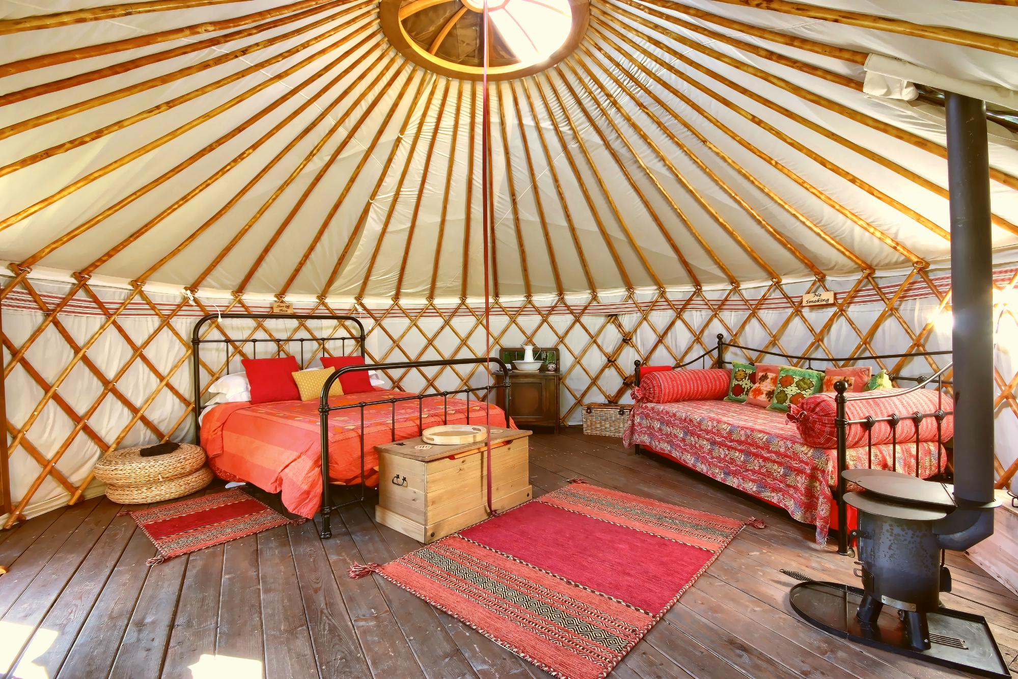 Periwinkle Luxury Yurt 4 At Swallowtails - Cool Camping (3391)