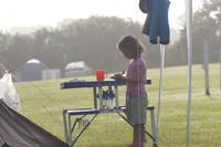 Family camping pitch