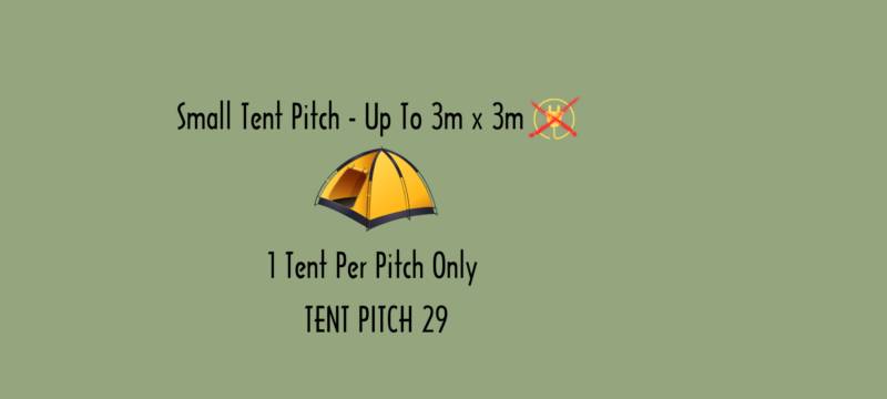 Small Tent Pitch 29 No Electric Hook Up