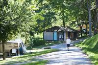Camping pitch with electricity