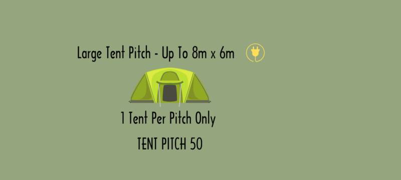 Large Tent Pitch 50 with Electric Hook Up