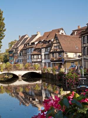 Family-friendly riverside camping on the outskirts of Colmar in Eastern France.