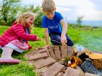 Safari tent with views over the beautiful Tywi valley