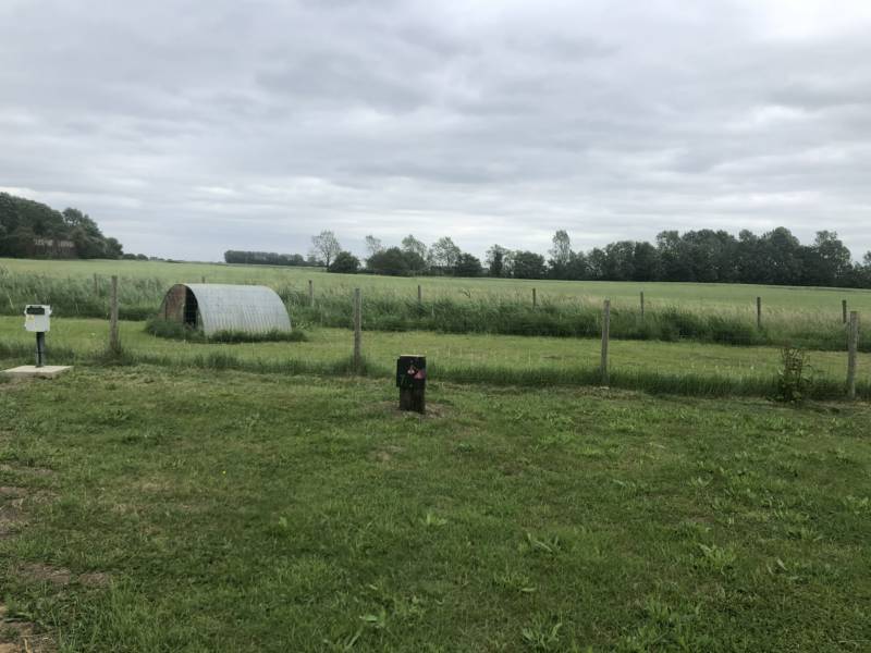 8m x 8m Grass Pitch for tent with EHU