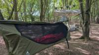 HamCamp, Pre-Pitched Hammocks in the Woods