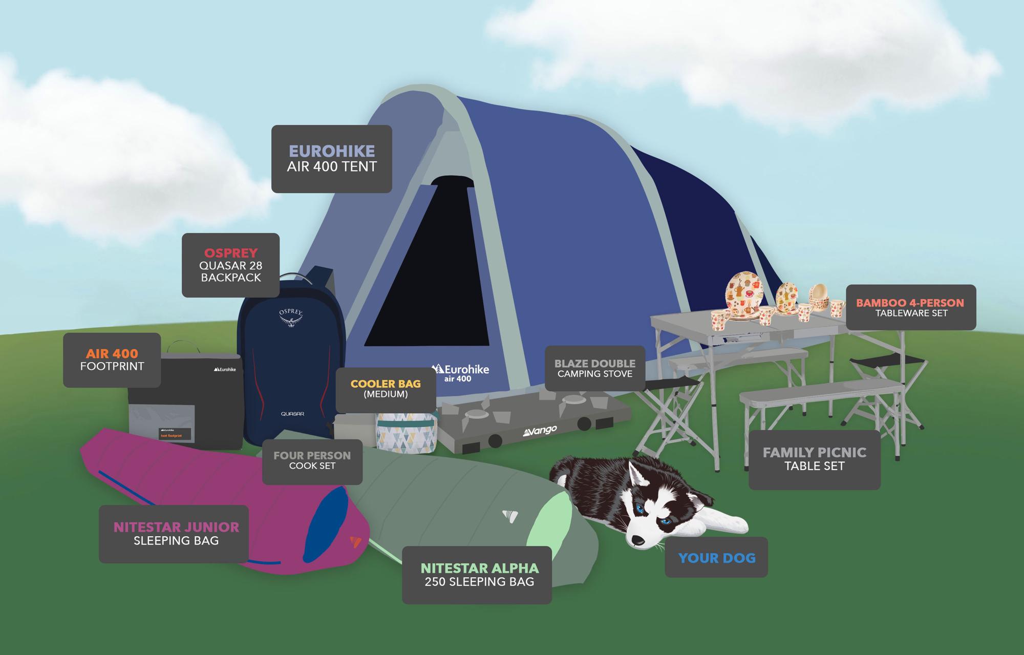 WIN over £1,000worth of family camping equipment