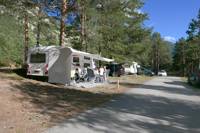 Camping pitch with electricity