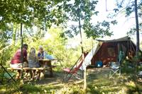 Camping pitch with electricity