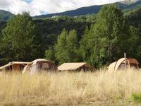 Camping pitch with electricity
