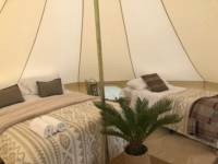 Bell tent with double bedding
