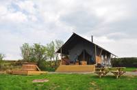 Safari tent with views over the beautiful Tywi valley