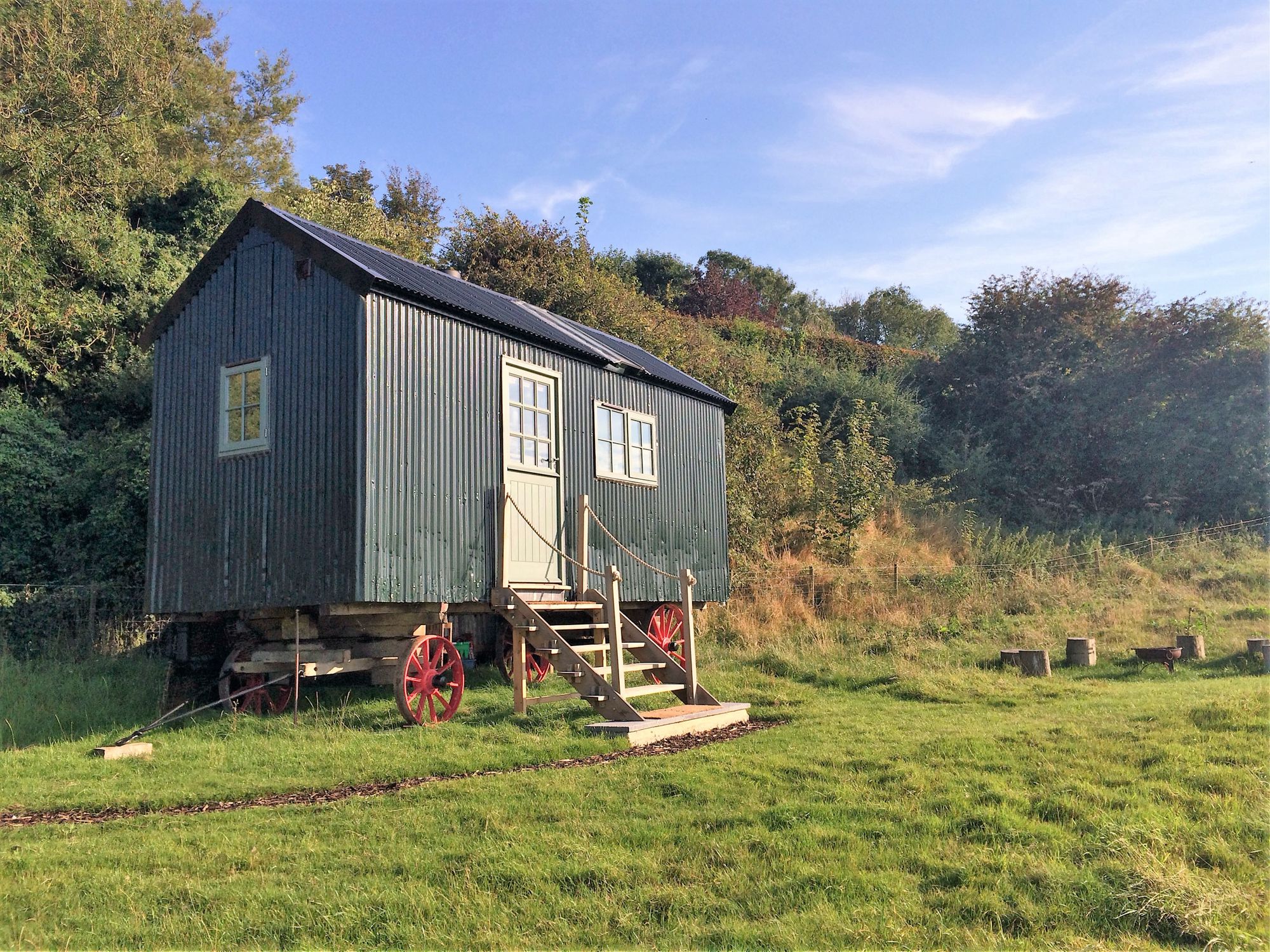 Revived Shepherd's Hut set in the Kent Downs 1 at Greenhill Glamping