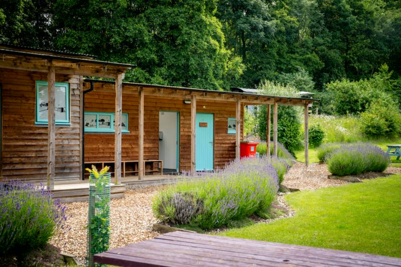 Bell Tent 1 SPINDLE field pitched with porch
