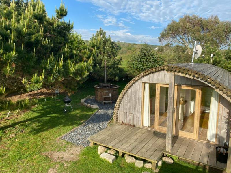 Lamorna 1 Bedroom Glamping Pod with Hot Tub