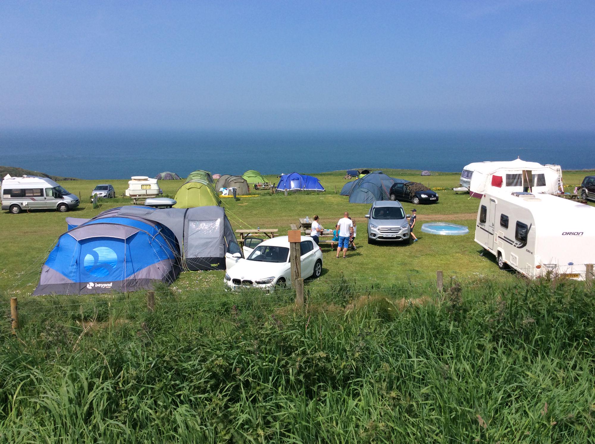 Family Grass Pitch with Electric Hookup 21 at Celtic Camping and