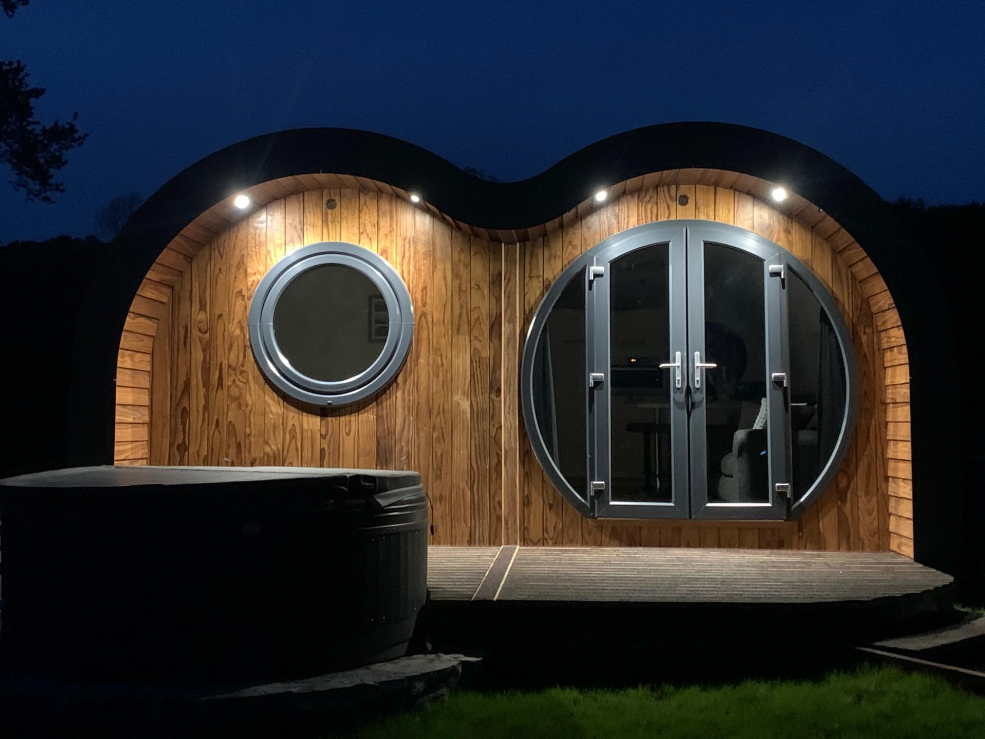 Wye - Luxury timber pod with hot tub 3 at Great House Farm Luxury Pods ...