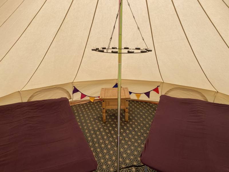 Pre-pitched Bell Tent