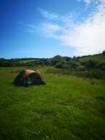 Non Electric Grass Tent Pitch
