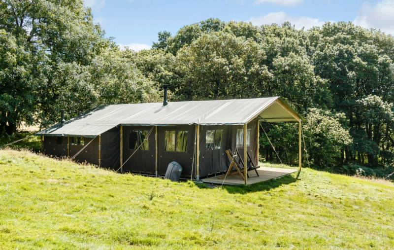 Feather Down safari tents can comfortably sleep a family of up to six people.