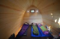 "Beanpod" family camping pod