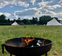 Bell tent with double bedding