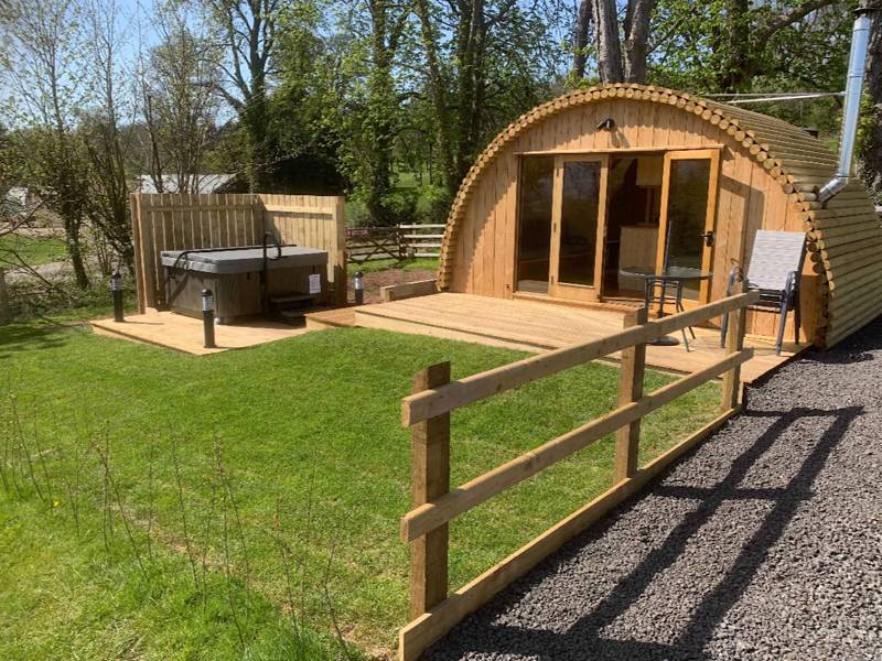 Pod glamping on the edge of the Brecon Beacons
