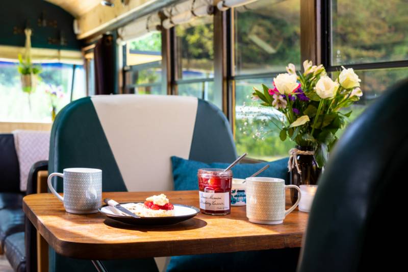 Skoolie Stays American school bus