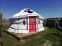 Yurt glamping on a Cornish family farm