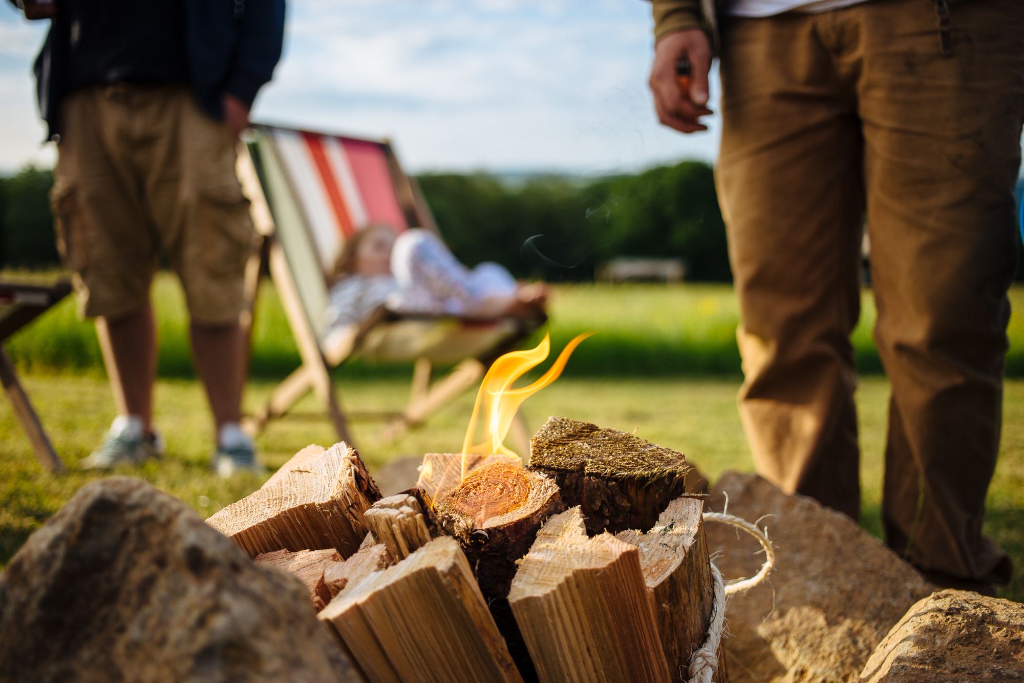 Campsites with campfires in Wales