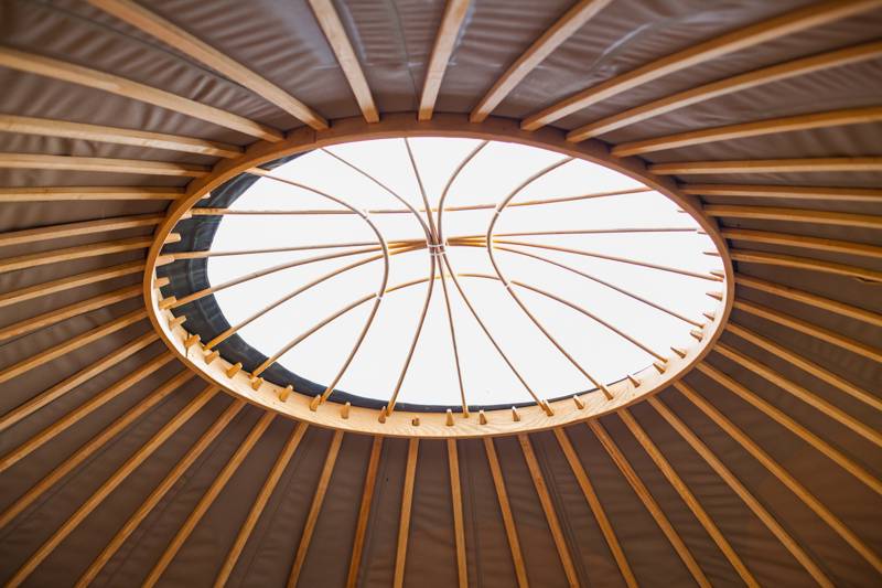 Oak Yurt - 18ft with outdoor kitchen