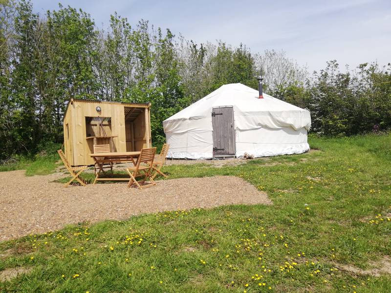 Pip Pin Yurt located in a separate field