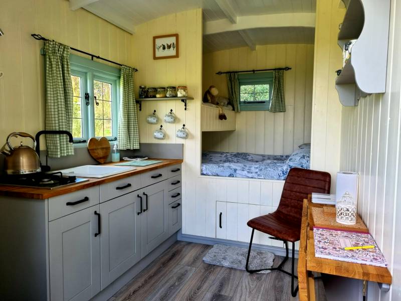 Shepherds Hut with hot tub
