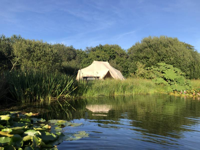 The Lily Pad -Emperor Bell Tent next to lake