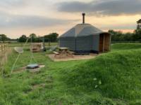Two-yurt glamping site on a Cumbrian smallholding