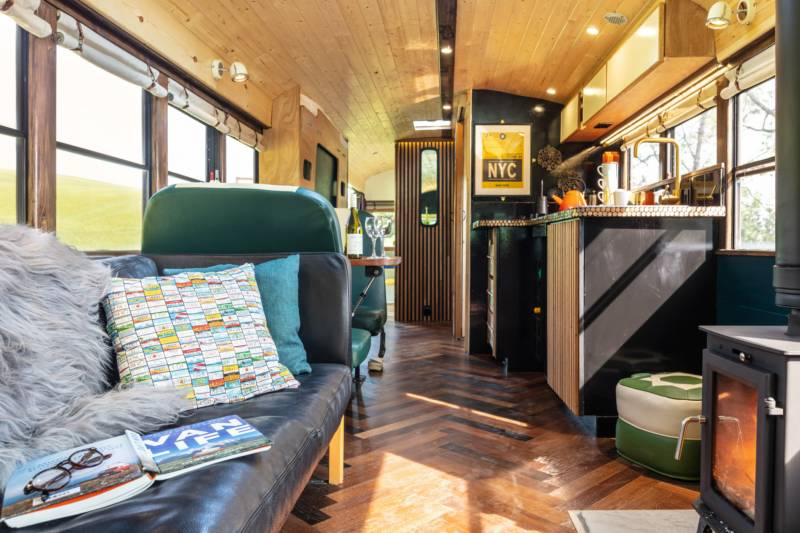 Skoolie Stays American school bus