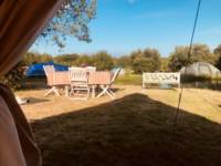 Bell tent tucked away in rural Cornwall