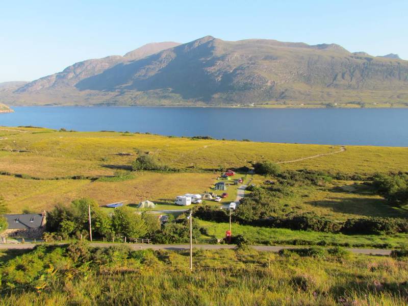 Grass pitch with big views (6m vehicle limit)