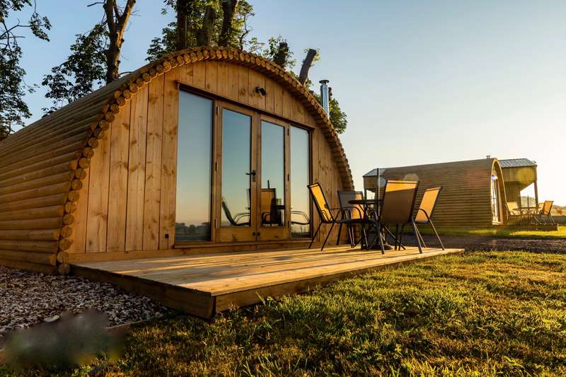 Pod glamping on the edge of the Brecon Beacons