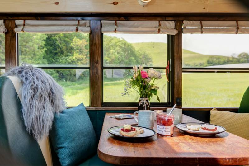 Skoolie Stays American school bus