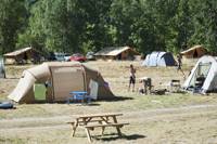 Camping pitch with electricity