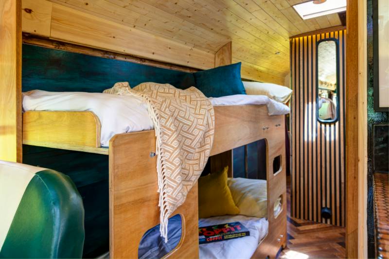 Skoolie Stays American school bus