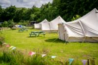 Bell tent 2 HOLLY field pitched with porch