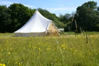 Bell tent with double bedding