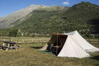 Camping pitch with electricity