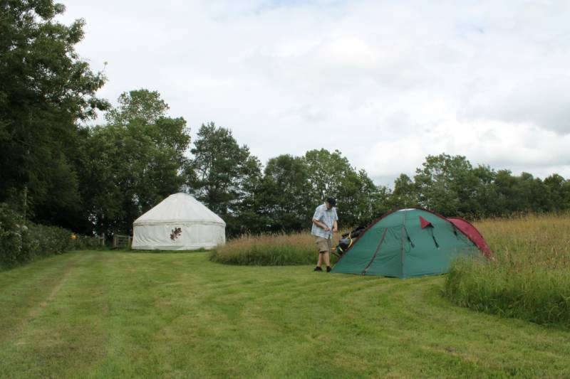 Camping pitch for course participant