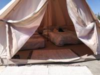 Bell tent glamping on a Cornish family farm